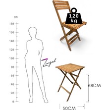 Balkon Bahçe Mutfak 3'lü Bistro Set Katlanır 2 Sandalye 1 Masa