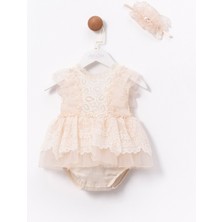 Cumino Mina Saç Aksesuarlı Kız Bebek Romper