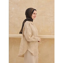 Cardion  Medine Ipeği Şal Monogram Siyah Gold