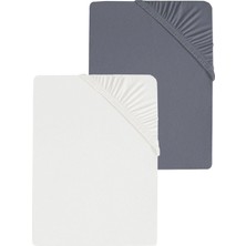 2 Adet Düz Pamuklu Tek Kişilik 140 x 200  cm  Lastikli Penye Çarşaf