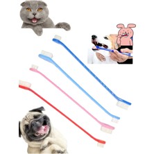 2 Adet Kedi Köpek Çift Taraflı Diş Fırçası Yavru ve Yetişkinler Için Pet Diş Sağlığı Koruma