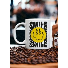 Smile Baskılı  Porselen Kupa Kahve Mug Bardak