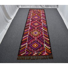 Zehra Abla Halı Yeni El Dokuma Benzersiz Otantik Herki Yolluk Yün Kilim 5500