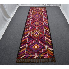 Zehra Abla Halı Yeni El Dokuma Benzersiz Otantik Herki Yolluk Yün Kilim 5500