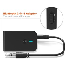 Sunshinee 3'ü 1 Arada Kablosuz Bluetooth 5.0 Verici Şarj Edilebilir Alıcı Tv Bilgisayarı ile Uyumlu Araç Hoparlörleri 3,5 mm Aux Hi-Fi Müzik Ses (Yurt Dışından)