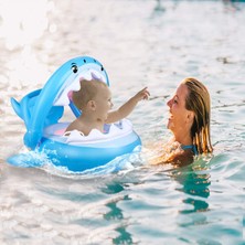 Sunshinee Bebek Yüzme Havuzu Şamandıra Halkası Çıkarılabilir Şişme Gölgelik ile Yürümeye Başlayan Floaties Bebek 6 36 Aylık Çocuklarla Uyumlu (Yurt Dışından)