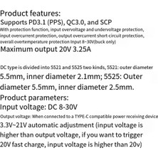 PD65W Hızlı Şarj Modülü Tip-C Arayüzü Pd Qcscp Pps Hızlı Şarj Tam Protokol Şarj Cihazı Modülü A (Yurt Dışından)
