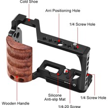 Sunshinee ZV-E10 Slr Kamera ile Uyumlu Alüminyum Alaşımlı Tavşan Kafesi Dijital Kamera Çok Fonksiyonlu Koruma Tavşan Kafesi (Yurt Dışından)