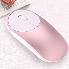 2,4 Ghz Kablosuz Fare, Alüminyum Alaşımlı Çerçeve, Optik Sensörlü Gürültüsüz Şarj Edilebilir Fare, Pc Için, Siyah (Yurt Dışından)