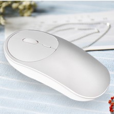 2,4 Ghz Kablosuz Fare, Alüminyum Alaşımlı Çerçeve, Optik Sensörlü Gürültüsüz Şarj Edilebilir Fare, Pc Için, Siyah (Yurt Dışından)