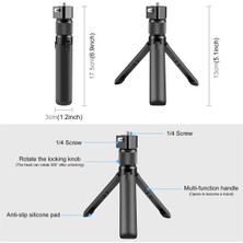 Sunshinee Döner Saplı Masaüstü Tripod Standı, X3 Zaman Kontrol Cihazı ile Uyumlu 110 cm 5 Bölümlü Selfie Çubuğu Monopod-B (Yurt Dışından)