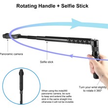 Sunshinee Döner Saplı Masaüstü Tripod Standı, X3 Zaman Kontrol Cihazı ile Uyumlu 110 cm 5 Bölümlü Selfie Çubuğu Monopod-B (Yurt Dışından)