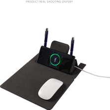 15W Kablosuz Şarj Mouse Pad Kalem Olmayan Kablosuz Şarj Cihazı Ofis ve Ev Için Çok Fonksiyonlu Mouse Pad (Yurt Dışından)