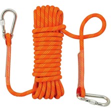 Sunshinee 10M Kaya Çapı 12 mm Ağır Hizmet Tipi Ağaç Yangın Kaçış Emniyet Halatı 2 Karabina ile Rappelling Balıkçılık Kamp Yürüyüş ve Dağcılık ile Uyumlu (Yurt Dışından)