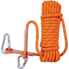 Sunshinee 10M Kaya Çapı 12 mm Ağır Hizmet Tipi Ağaç Yangın Kaçış Emniyet Halatı 2 Karabina ile Rappelling Balıkçılık Kamp Yürüyüş ve Dağcılık ile Uyumlu (Yurt Dışından)