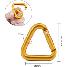 Sunshinee Üçgen Karabina Küçük Anahtar Alüminyum Alaşımlı Çok Fonksiyonlu Dış Mekan Aksesuar Parçaları Dağcılık Kampı Karabina (Yurt Dışından)