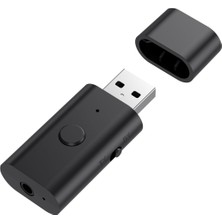 Sunshinee Bluetooth 5.3 Verici Alıcı, 3,5 mm Aux Kablosuz USB Adaptörü, Dahili Mikrofon, Müzik Yayını, Ahizesiz Aramalar (Yurt Dışından)