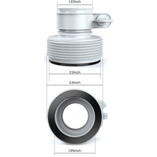 Sunshinee 4 Adet Havuz Hortumu Adaptörü 1.25 Inç Ila 1.5 Inç Tip B Hortum Adaptör Kelepçesi Bağlantı Parçaları Dönüştürücü ile Uyumlu Havuz Filtre Pompası (Yurt Dışından)