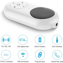 Sunshinee 3 In 1 Kablosuz Ses Adaptörü Bluetooth Alıcı Verici Mic ile 3.5 mm Aux Hıfı Stereo Müzik LED Ekran Araba Pc ile Uyumlu (Yurt Dışından)