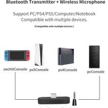 Sunshinee Nintend Switch Pc ile Uyumlu Yeni Kablosuz Bluetooth Adaptörü USB Verici Alıcı (Yurt Dışından)