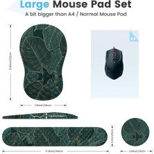 3'lü Bileklik ve Setli, Ev Masası Için Bilgisayar Mouse Pad'li Altlıklı Altlık-A (Yurt Dışından)