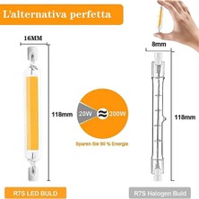 Sunshinee R7S LED 118 mm Kısılabilir Lambalar, 20 W R7S LED Ampuller 200 W Halojen Ampuller Için Yedek, Sıcak Beyaz 2'li Paket (Yurt Dışından)