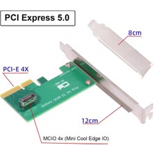 Sunshinee Pcı-Express Kart 5.0 4.0 4x - Mcıo Mini Cool Edge Io Dişi Ana Bilgisayar Adaptörü, Pcıe Nvme U.2 SSD Adaptör Kartı ile Uyumlu (Yurt Dışından)