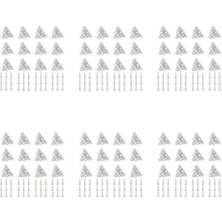 Sunshinee Yarı Şeffaf Vidalı 72 Adet Akrilik Köşe Braketleri Şeffaf 3 Delikli Sağ Açılı Bağlantı Braketi Braketleri