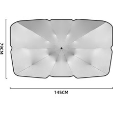 Sunshinee Katlanabilir Araba Güneş Şemsiyesi Iç Cam Güneşlik Kapağı Ön Pencere Uv Koruma Gölge Perde Şemsiye, L (Yurt Dışından)