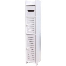 Sunshinee Küçük Mekanlar Için Saklama Dolabı, Dar Banyolar Için Tuvalet Dolabı Üstü Saklama Köşesi Zemini (Beyaz) (Yurt Dışından)