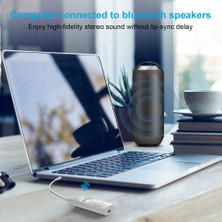 Sunshinee 2 In 1 Kablosuz Bluetooth 5.0 Verici Alıcı Tv Pc ile Uyumlu Araba Hoparlör 3.5mm Aux Hifi Müzik Ses Adaptörü (Yurt Dışından)