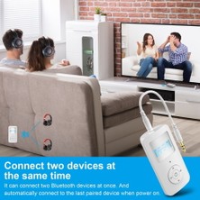 Sunshinee 2 In 1 Kablosuz Bluetooth 5.0 Verici Alıcı Tv Pc ile Uyumlu Araba Hoparlör 3.5mm Aux Hifi Müzik Ses Adaptörü (Yurt Dışından)