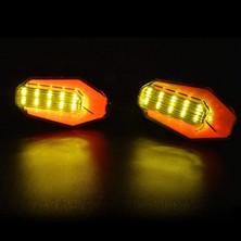 Sunshinee 1pair 30LEDS 12V Motosiklet Dönüş Sinyali Su Geçirmez Yanıp Sönen Ön Arka Göstergeler (Kırmızı) (Yurt Dışından)