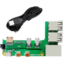 Zero 2W - Pı5 Kablolu Genişletme Kartı ile Uyumlu Zero - Pi5 Arayüz Adaptörü Zero USB Hub RJ45 Hat (Yurt Dışından)