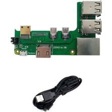 Sunshinee Zero 2W - 3b Arayüz Adaptörü Zero - Pi3 Genişletme Kartı ile Uyumlu Zero Pi0 USB Hub RJ45 (3usb) (Yurt Dışından)