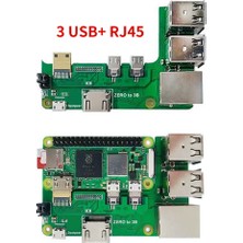 Sunshinee Zero 2W - 3b Arayüz Adaptörü Zero - Pi3 Genişletme Kartı ile Uyumlu Zero Pi0 USB Hub RJ45 (3usb) (Yurt Dışından)