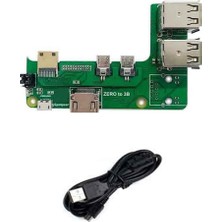 Sunshinee Zero 2W - 3b Arayüz Adaptörü Zero - Pi3 Genişletme Kartı + USB Kablosu Pi0 4usb Hub Hat ile Uyumlu (Yurt Dışından)