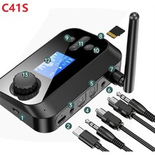 Sunshinee Bluetooth 5.1 Ses Verici Alıcı Rca 3.5mm Aux Stereo Kablosuz Adaptör, Pc Tv Kulaklıklarıyla Uyumlu (Yurt Dışından)