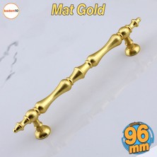 Badem10 Nilay Mat Altın Metal Kulp 96 mm -9.6 cm Mobilya Çekmece Mutfak Dolabı Dolap Kulpları Kulbu Kulpu