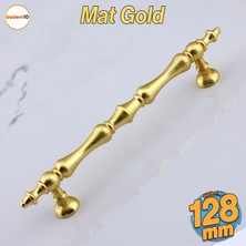Badem10 Nilay Mat Altın Metal Kulp 128 mm -12.8 cm Mobilya Çekmece Mutfak Dolabı Dolap Kulpları Kulbu Kulpu