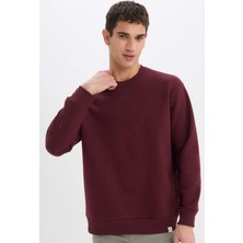 DeFacto Oversize Geniş Kalıp Bisiklet Yaka Kalın Basic Düz Sweatshirt T5139AZ24AU