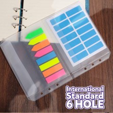 Hongliang Shop  A5 1 Cepler-6Pcs Tarzı A5 6 Halka Dosya Cepi 3 Çeşit - Fermuarlı Zarf Ve 2 Cepli Dosya Çantası Ve Filofax Düzenleyici Için 3 Ayrı Cep - (Yurt Dışından)