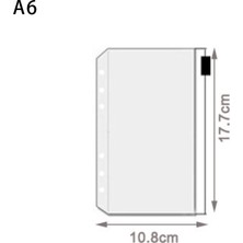 Hongliang Shop  A6 Stili 5 Adet A5 A6 A7 Dosya Tutucu Standart 6 Delikli Şeffaf Pvc Gevşek Yapraklı Kılıf Kendi Tasarım Fermuarlı Dosyalama Ürünü Cilt (Yurt Dışından)