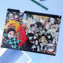 Hongliang Shop C  H04 Stili Anime Demon Slayer Kimetsu No Yaiba Kamado Tanjirou Nezuko Dosya Çanta Belgelik Düzenleyici Saklama Çantası Kırtasiye  A4 (Yurt Dışından)