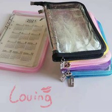 Hongliang Shop C  Mavi A6 Stili A5 A6 Zipper Pvc Defter Kapaklı 6 Delikli Halka Dosya Bağlayıcı Defter Ofis Planlayıcı Kore Kırtasiye (Yurt Dışından)