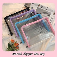 Hongliang Shop  A4 Sarı-Pp Tarzı Sharkbang A5 A4 Fermuarlı Dosya Çantası Pvc Pp Simli Şeffaf Depolama Düzenleyici Çanta Dosya Klasörü Kılıfı Çanta Kırtasiye Tutucu (Yurt Dışından)
