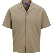 Jack & Jones Jack Jones Erkek Pamuklu Bej Polo Yaka Gömlek 12269996