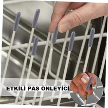 3cm X 125 Adet Gri Pas ve Çizik Önleyici Bulaşık Sepet Aksesuarı Kapakları