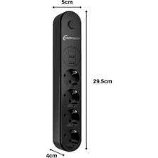 Storemax USB Type-C Akım Çocuk Korumalı 4lü Priz 2mt Siyah