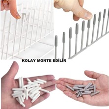 125 Adet Beyaz - Pas ve Çizik Önleyici Bulaşık Sepet Aksesuarı Kapakları 3 cm boy